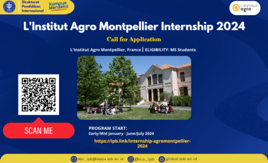 Open call_L'Institut Agro Montpellier Internship 2024