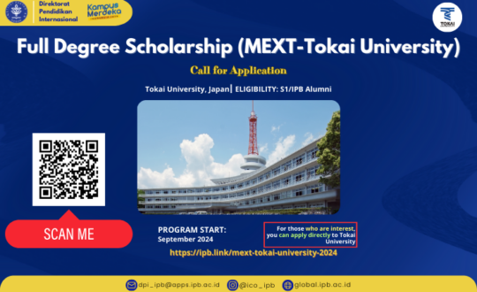 Open call_Full Degree Scholarship (MEXT-Tokai University)