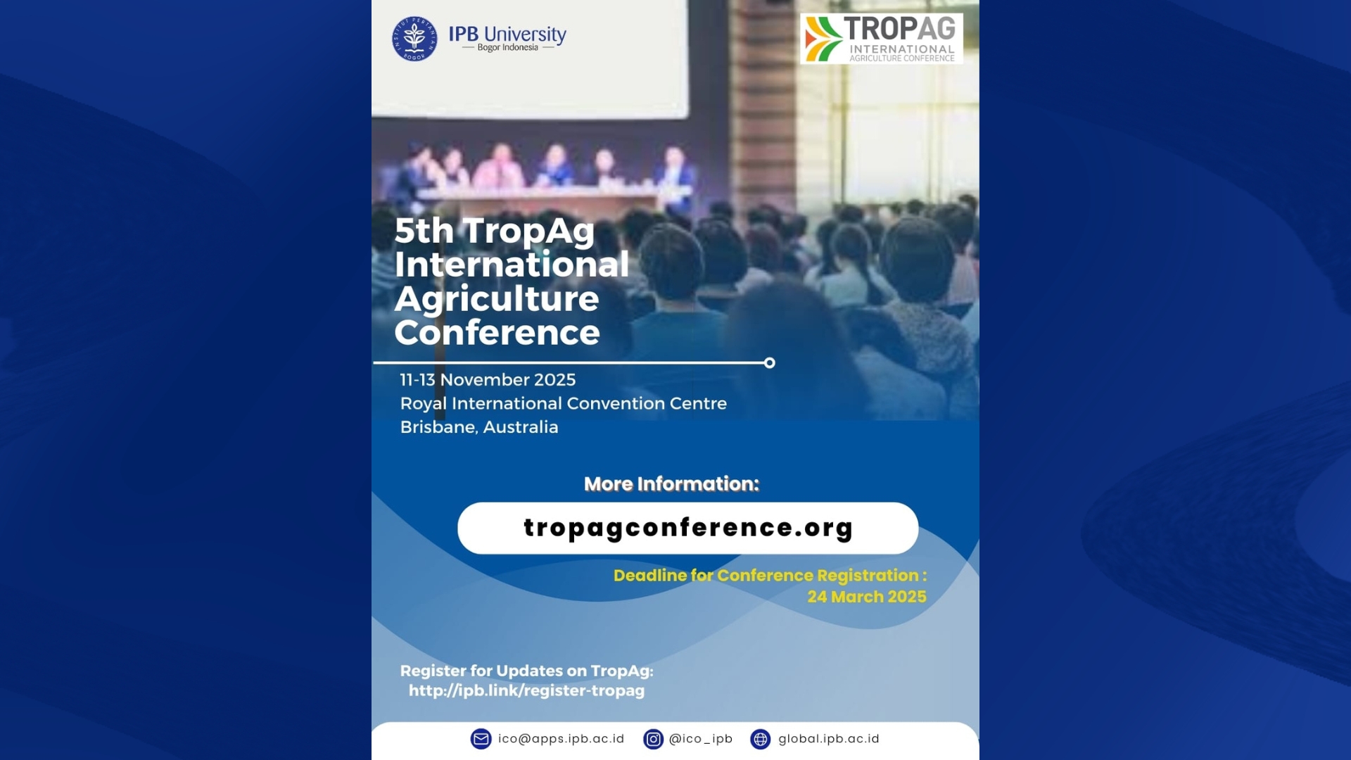 5TH TROPAG INTERNATIONAL AGRICULTURE CONFERENCE - International Education
